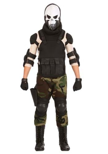 Skull Military Man Boys Costume